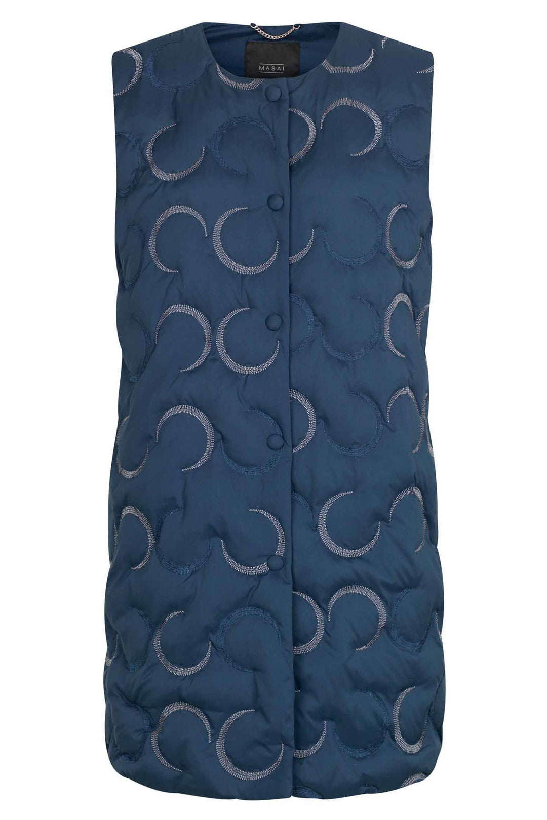 Masai Copenhagen MaTrinus Moonlit Ocean Embroidered Down Gilet 1009866 - Experience Boutique