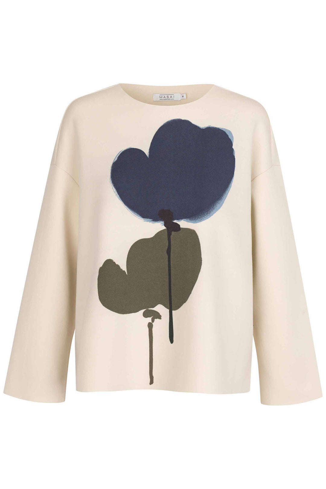 Masai MaDeon Taupe Neoprene Flower Top - Experience Boutique