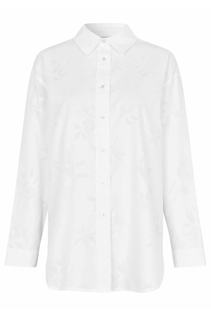 Masai Maldette White Jacquard A-Line Shirt 1009503 - Experience Boutique