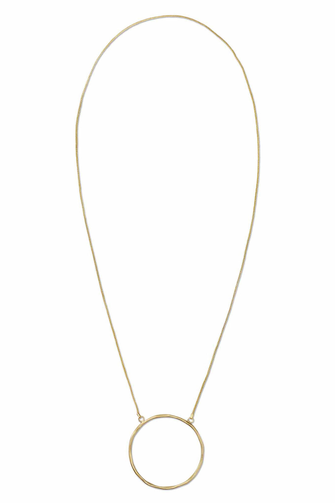 Masai MaRebeccan Gold Hammered Circle Necklace 1009492 - Experience Boutique