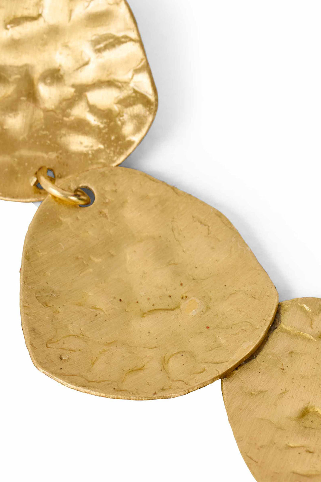 Masai MaReesel Gold Hammered Disc Drop Earrings 1009490 - Experience Boutique