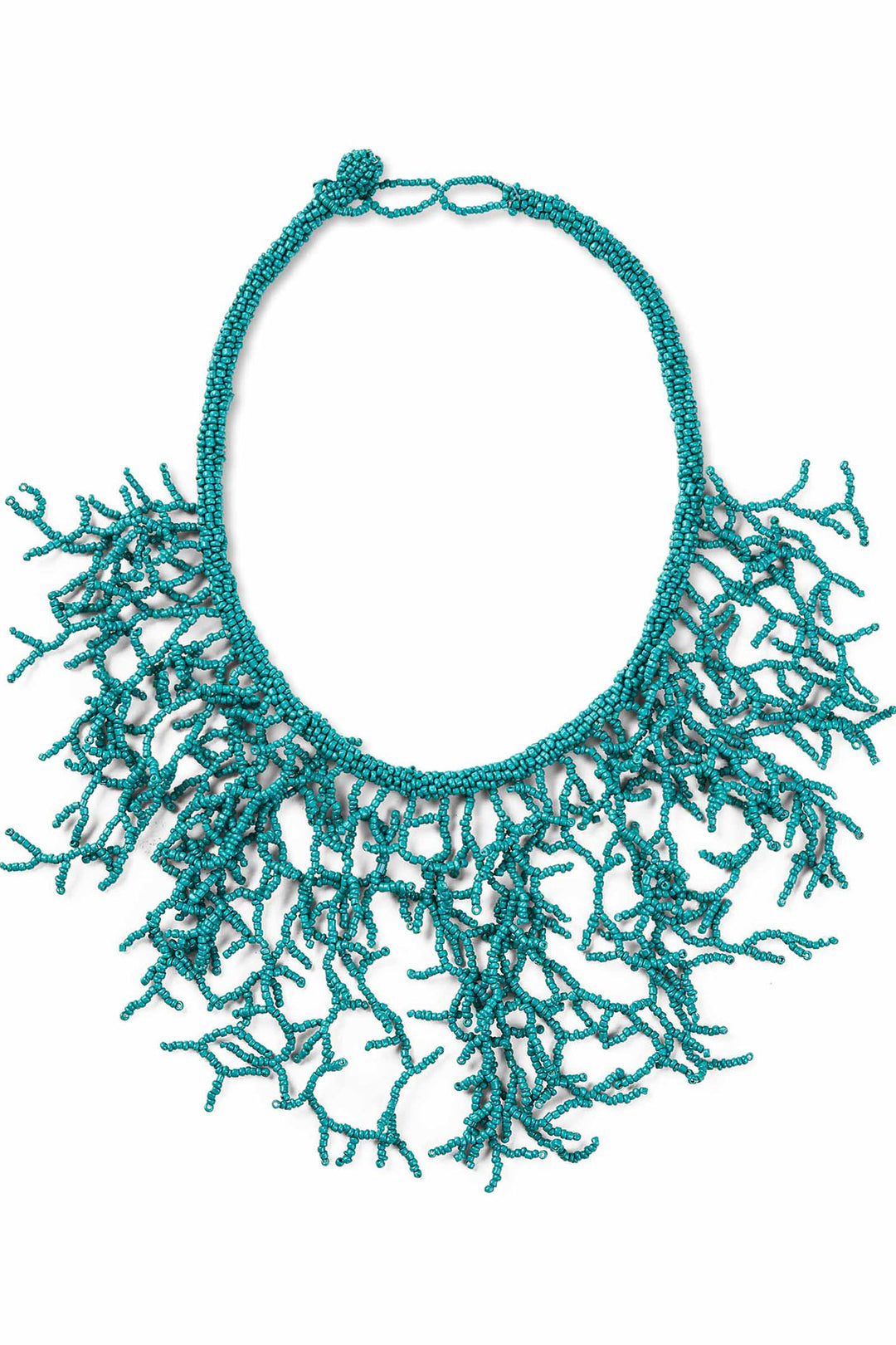 Masai MaRevia Turquoise Sea Scape Beaded Necklace 1009506 - Experience Boutique