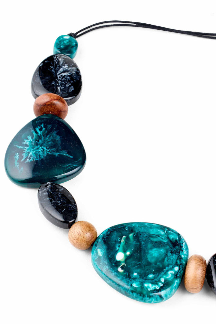 Masai Copenhagen MaRhiannon Turquoise Stone Bead Necklace 1009510 - Experience Boutique