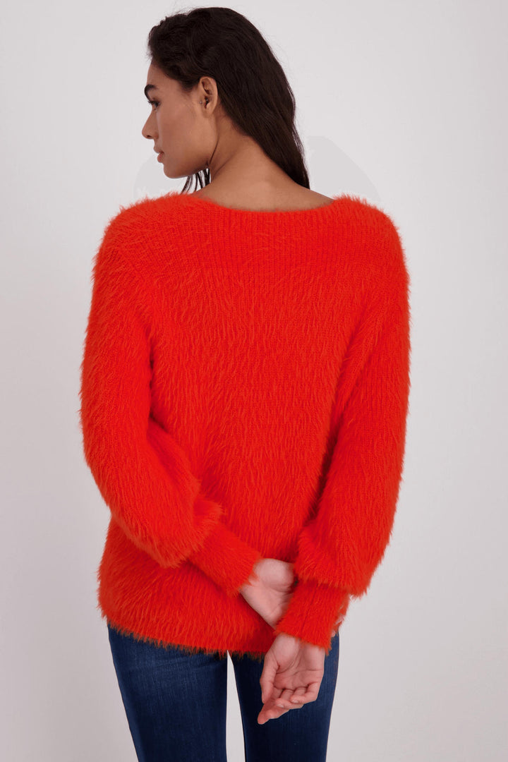 Monari 807199 Lava Orange Soft Plush Jumper - Experience Boutique