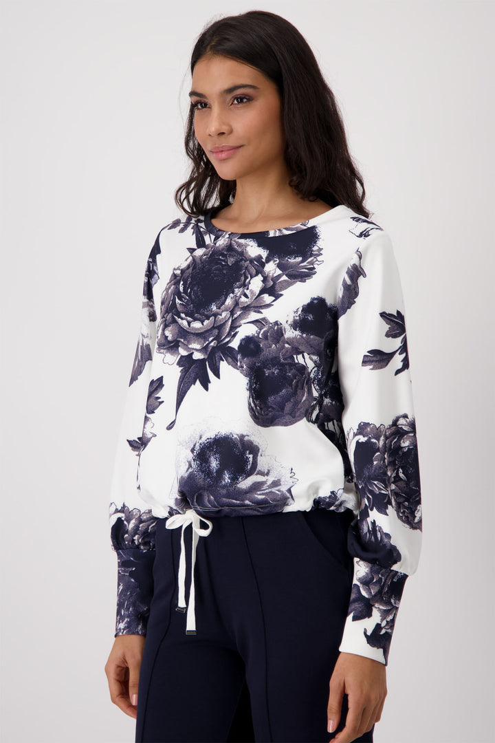 Monari Deep Ocean Print Jumper 409361 - Experience Boutique