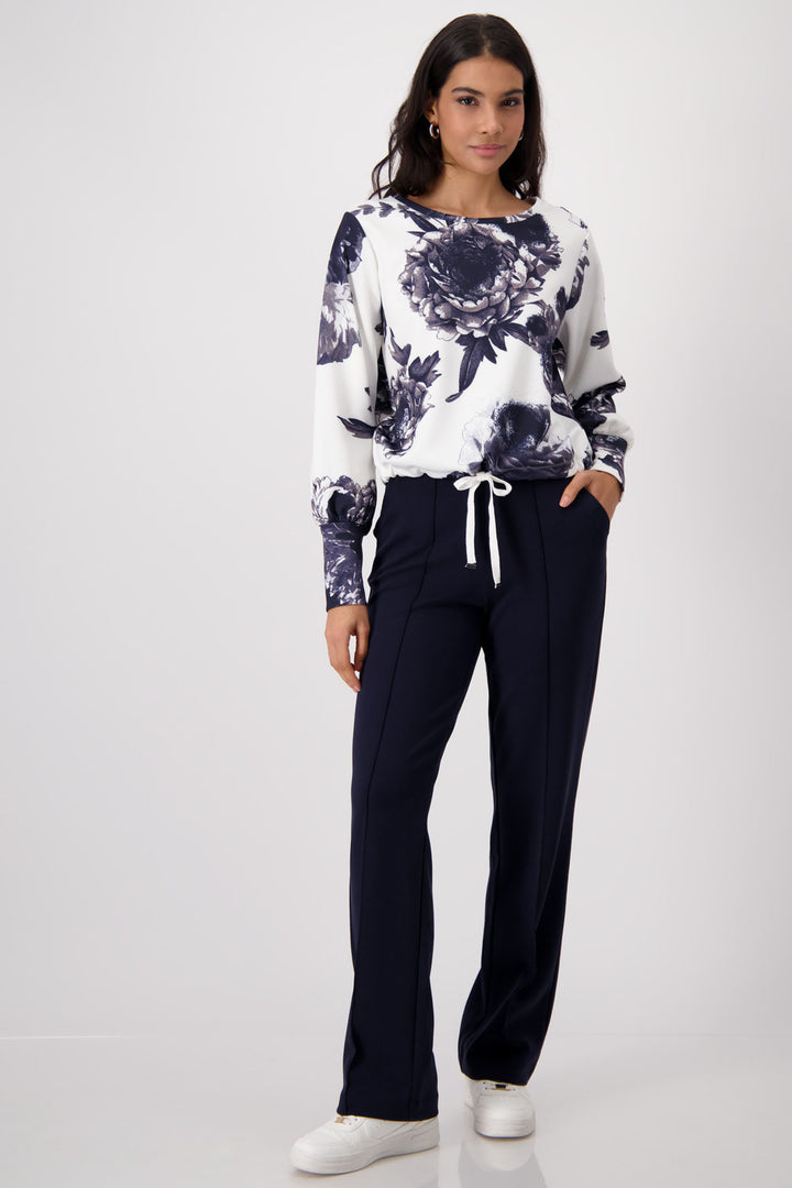 Monari Deep Ocean Print Jumper 409361 - Experience Boutique