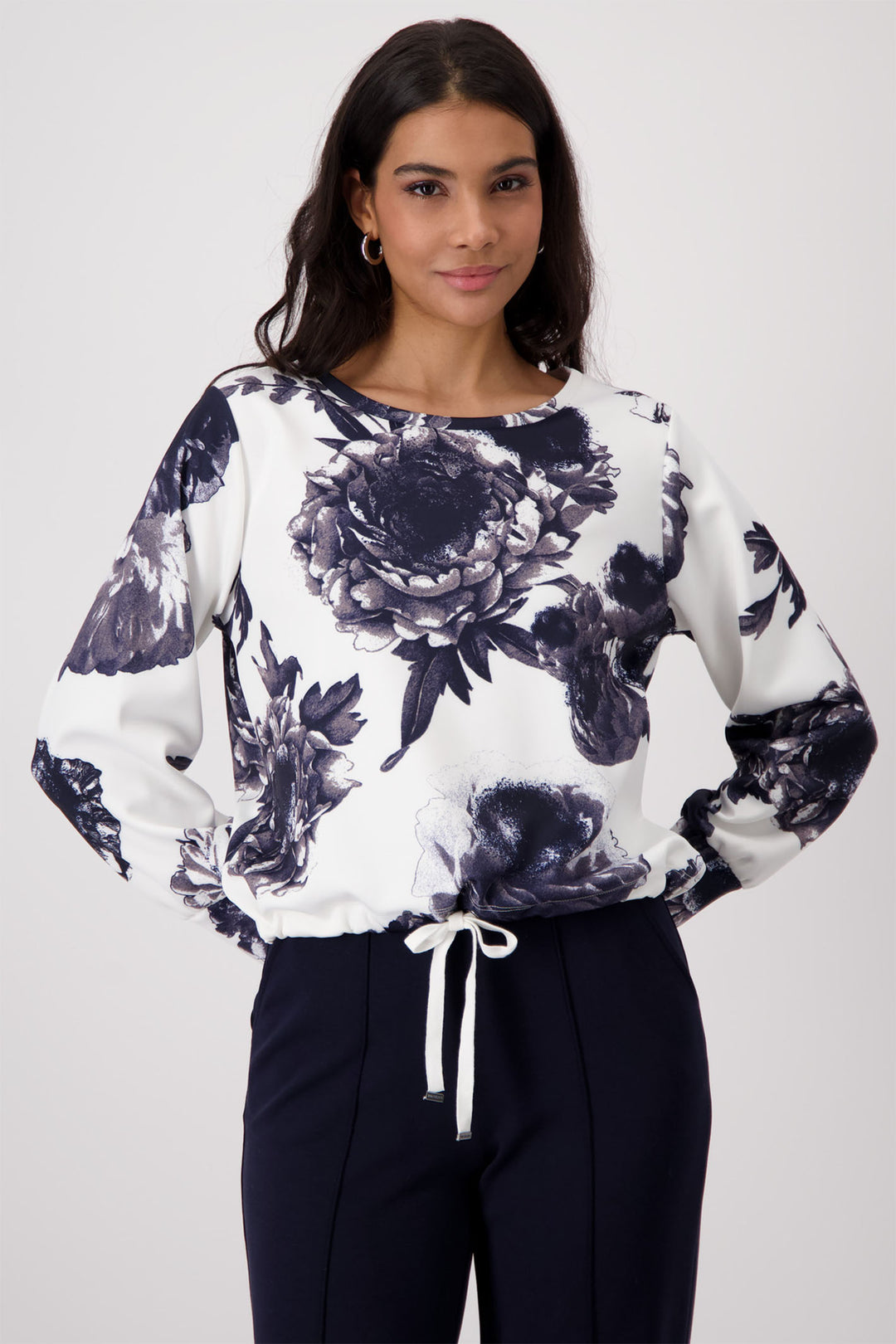 Monari Deep Ocean Print Jumper 409361 - Experience Boutique