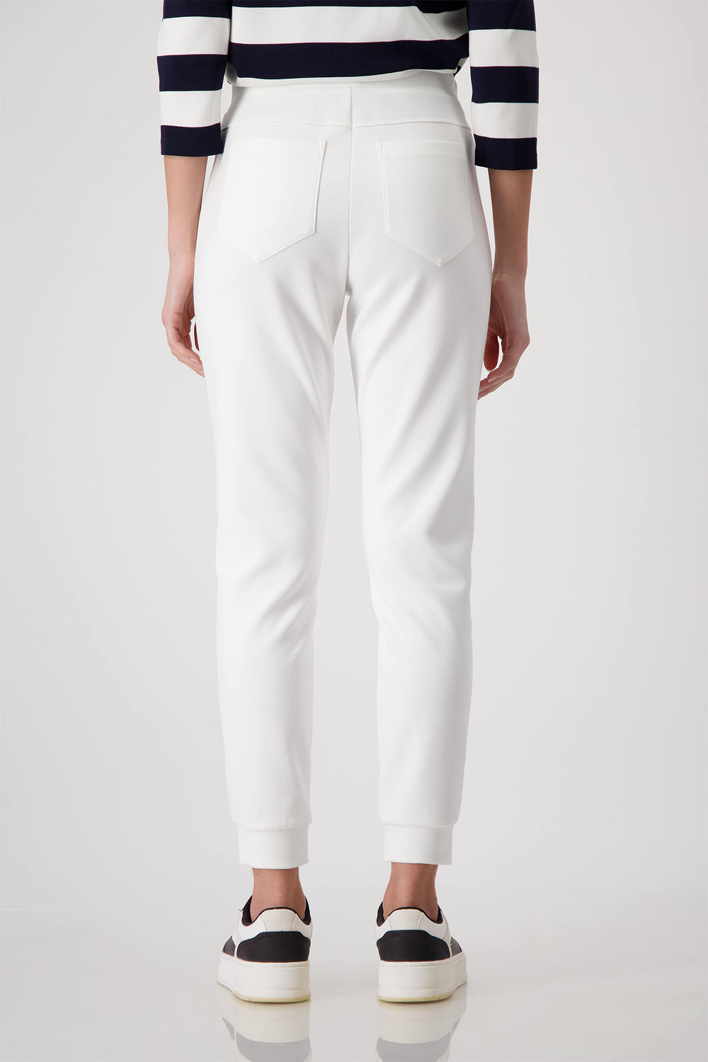 Monari Off White Jogger Trousers 409210 - Experience Boutique