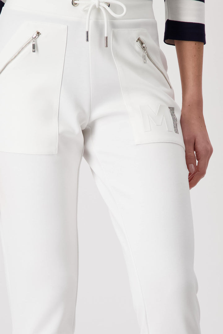 Monari Off White Jogger Trousers 409210 - Experience Boutique