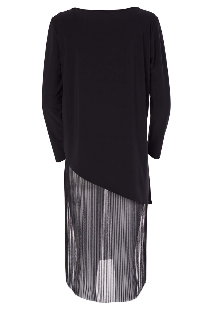 Naya NAW23 115 Black Tunic  With Mesh Skirt - Experience Boutique