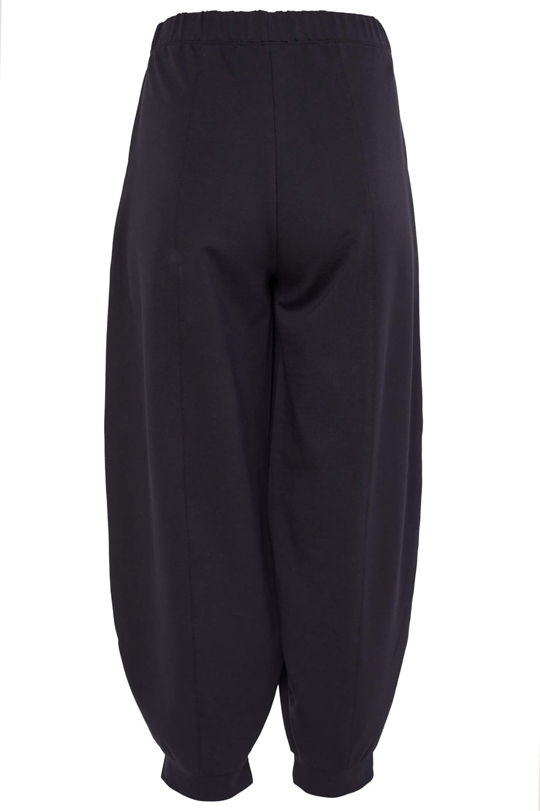 Naya NAW23-137-09 Black Jersey Wide Leg Cuff Trousers - Experience Boutique