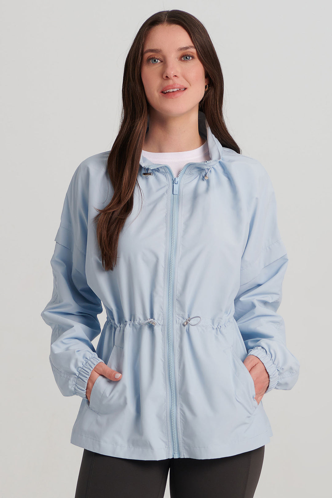 Nikki Jones Anorak Jacket Drawstring Waist Cloud Blue C7010-402P 1162 - Experience Boutique