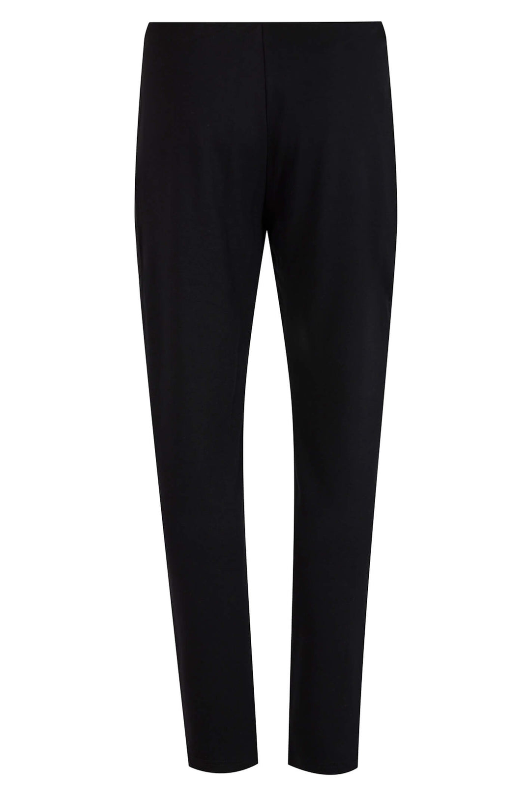 Noen 81361 Black Faux Leather Fronted Trousers - Experience Boutique