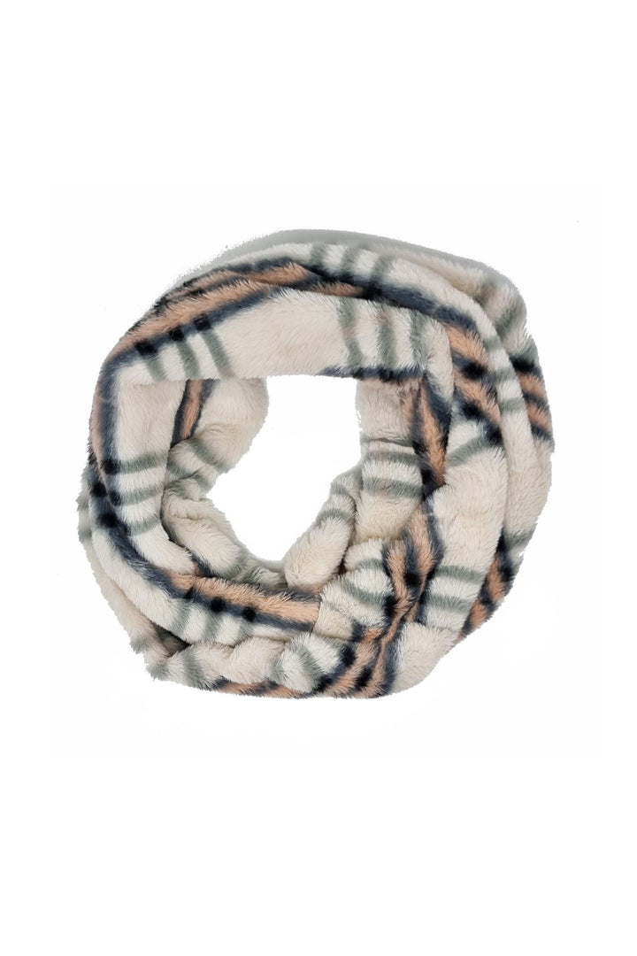 Nooki Check Faux Fur Snuggy Snood - Experience Boutique