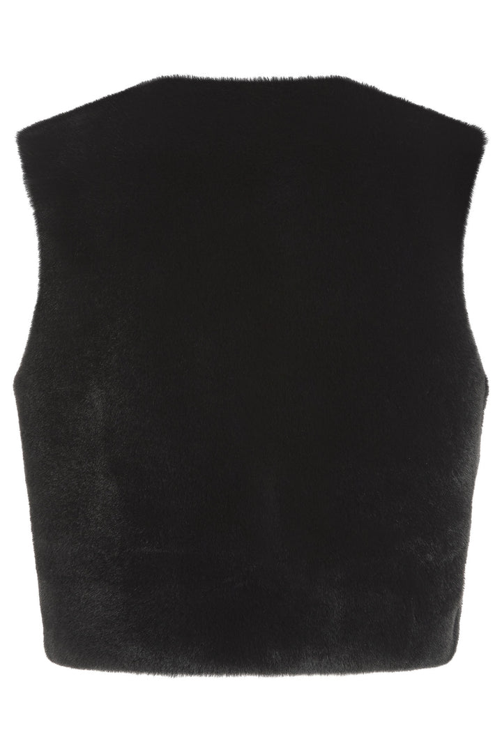 Nooki Edelweiss Black Faux Fur Gilet - Experience Boutique