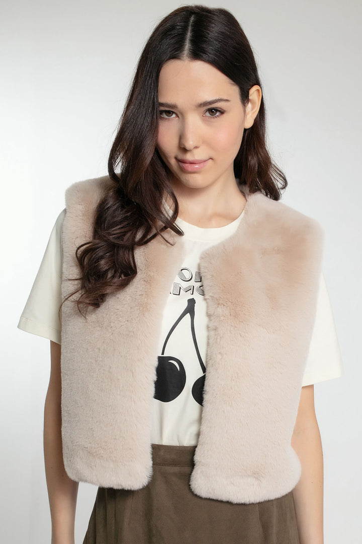 Nooki Edelweiss Mink Faux Fur Gilet - Experience Boutique