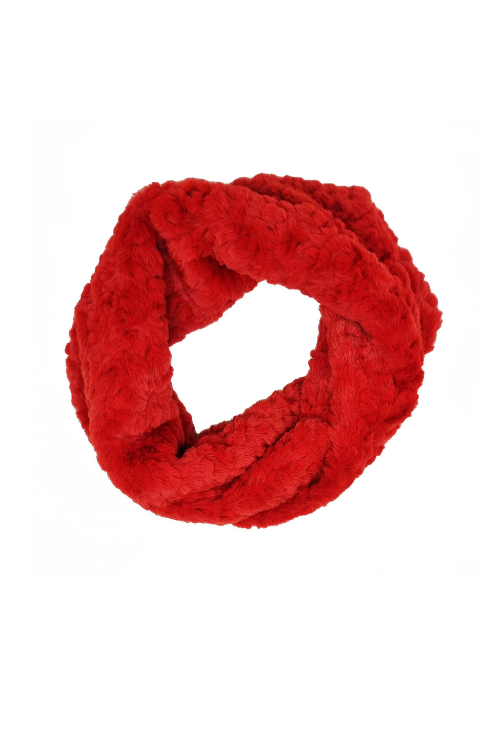 Nooki Red Faux Fur Snuggy Snood - Experience Boutique