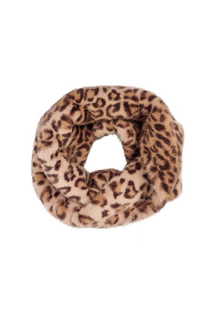 Nooki Snuggy Natural Leopard Print Faux Fur Snood - Experience Boutique