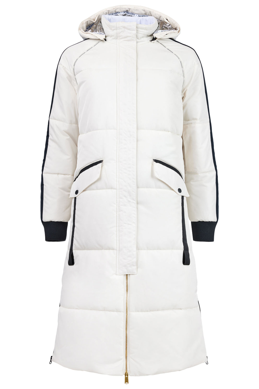 Normann 242-02154 11 Off-White Water Resistant Hooded Coat - Experience Boutique