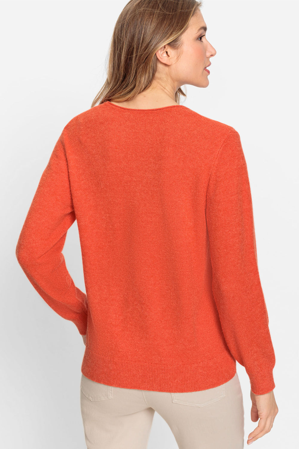 Olsen 11004234 Burnt Orange Henny Knitted Jumper - Experience Boutique