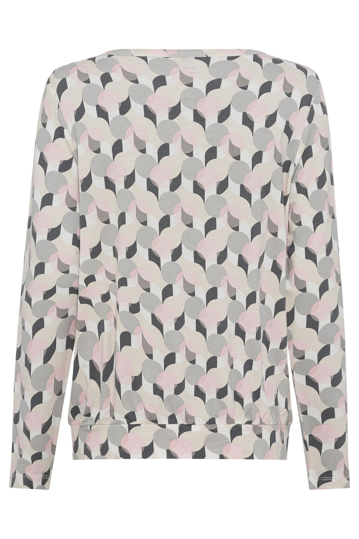 Olsen 11104918 Light Pink & Pearl Print Top - Experience Boutique