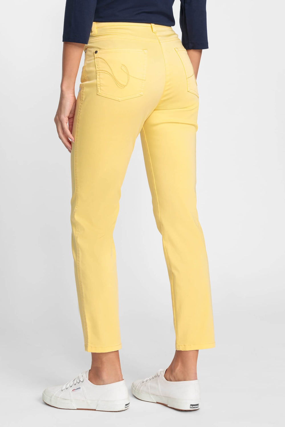 Olsen 14000625 Sunshine Yellow Mona Slim Power Stretch Jeans - Experience Boutique