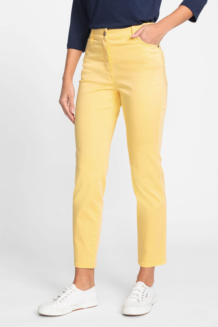 Olsen 14000625 Sunshine Yellow Mona Slim Power Stretch Jeans - Experience Boutique