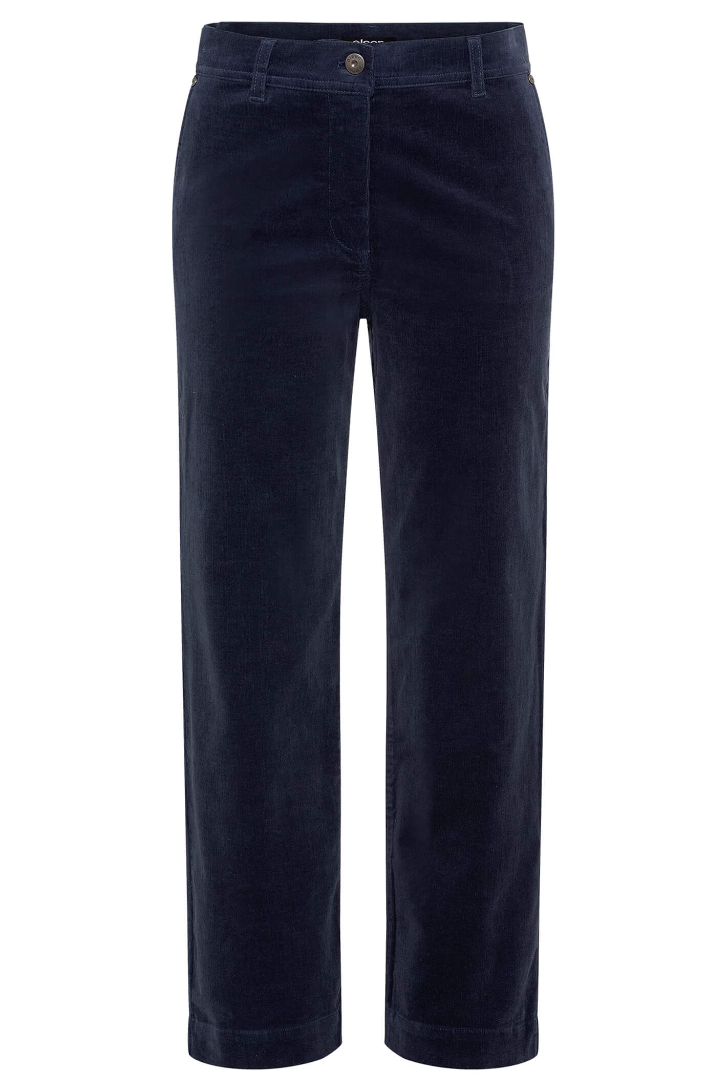 Olsen 14002126 Blue Needlecord Mona Straight Trousers Experience