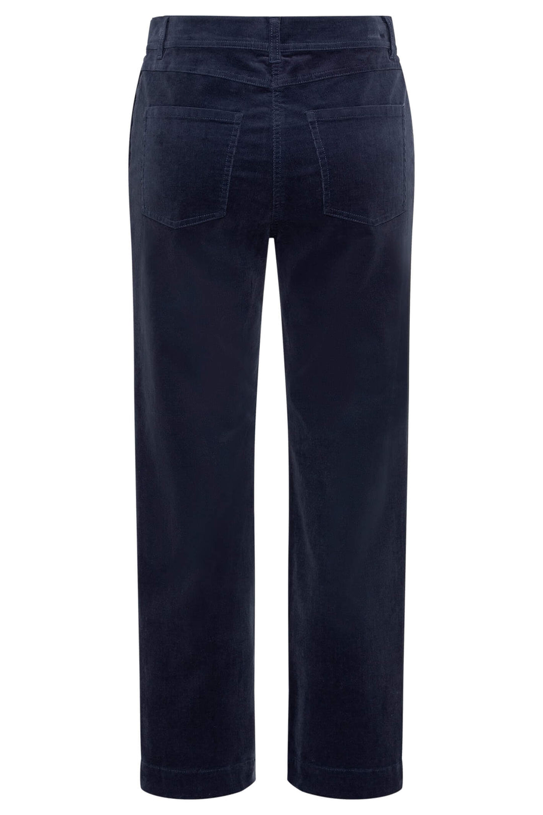 Olsen 14002126 Blue Needlecord Mona Straight Trousers - Experience Boutique