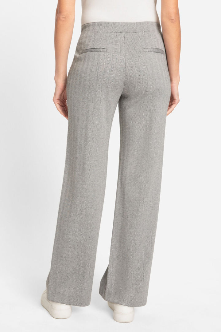 Olsen 14002209 Pearl Grey Houndstooth Trousers