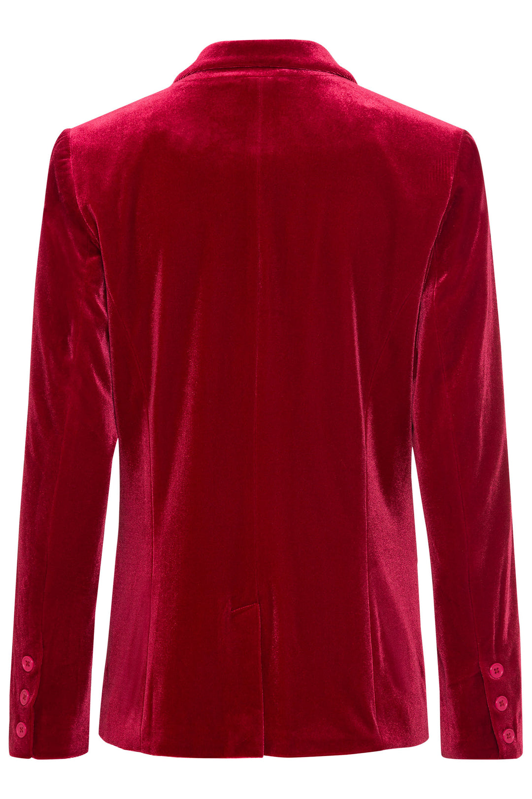 Olsen 15001452 Garnet Red Velour Blazer - Experience Boutique