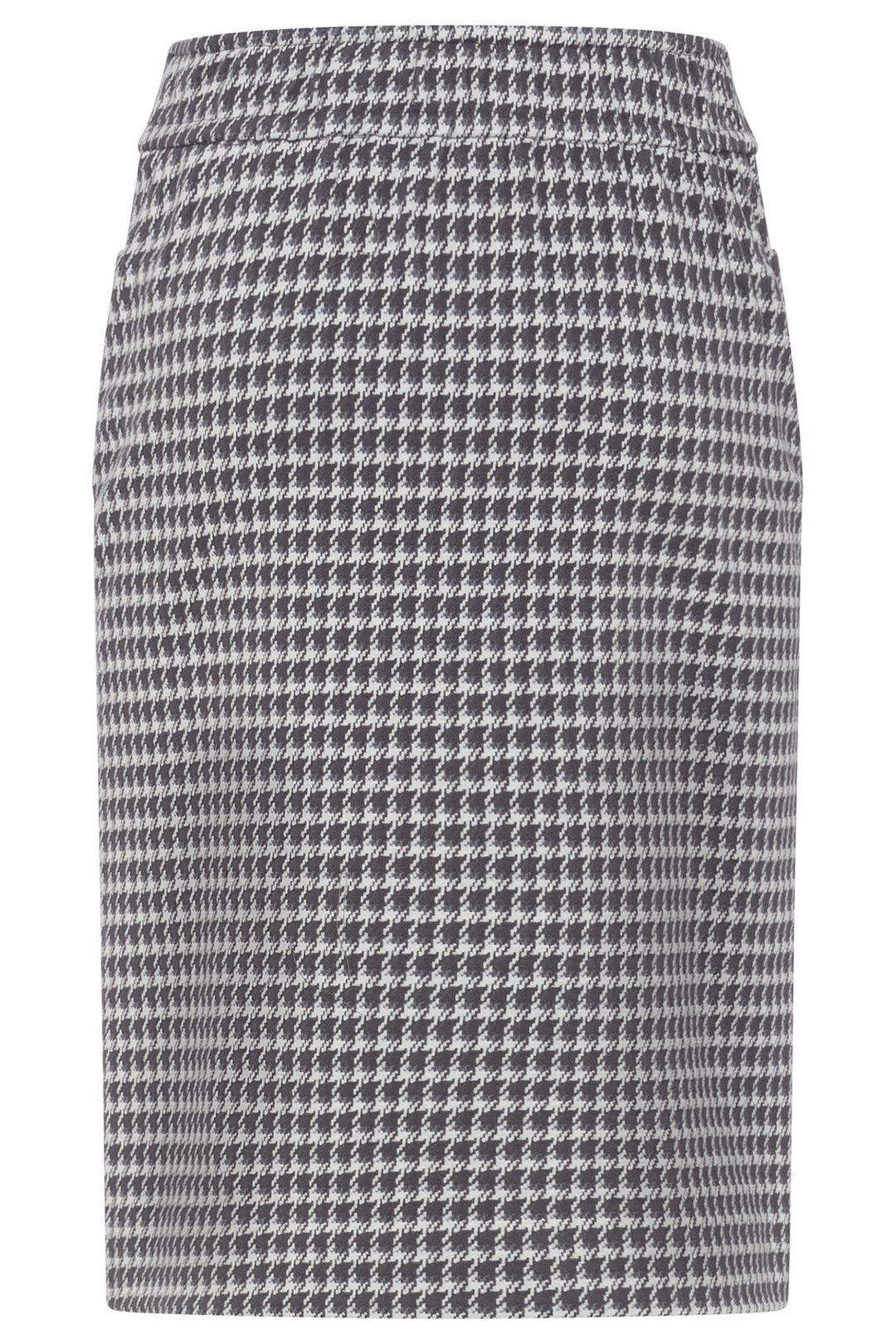 Olsen 16001373 Dark Slate Houndstooth Skirt - Experience Boutique