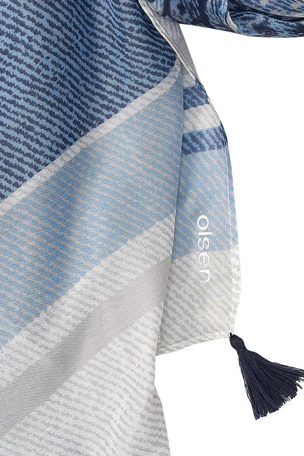 Olsen 18001861 Sterling Blue Woven Scarf - Experience Boutique