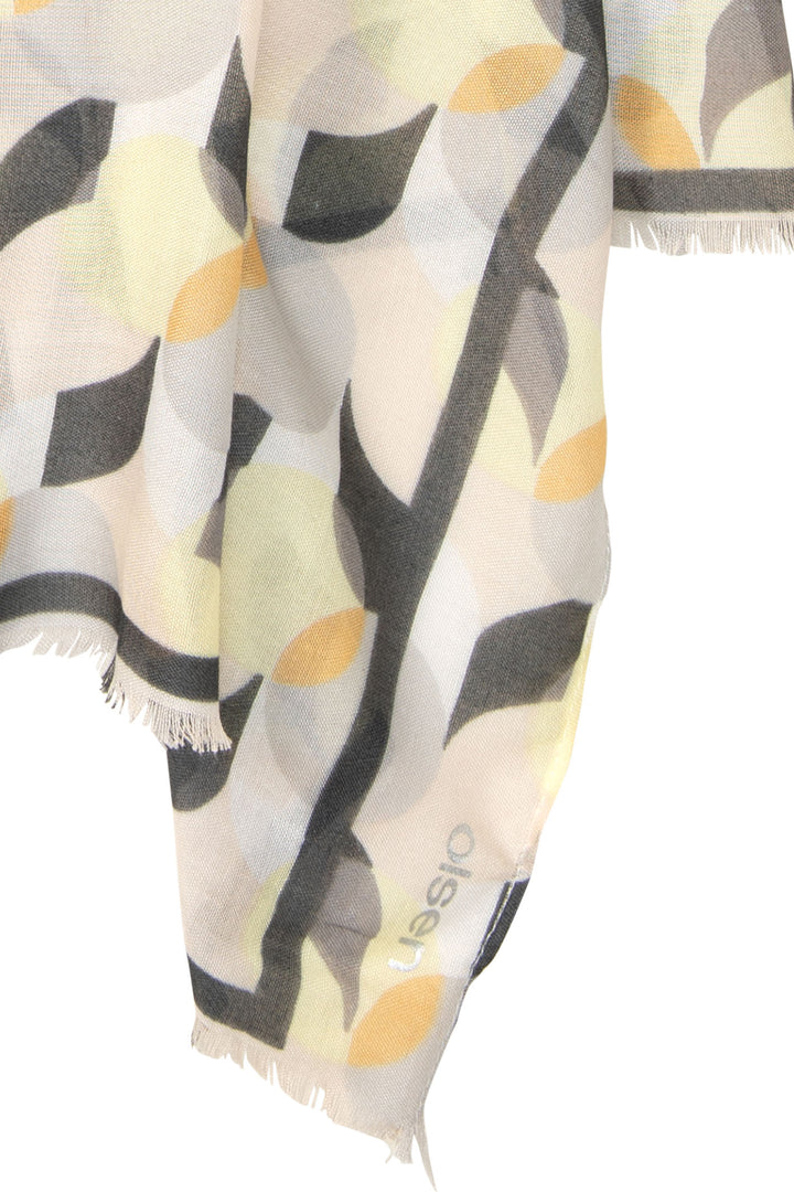 Olsen 18001925 Pale Ginger Circle Print Scarf - Experience Boutique