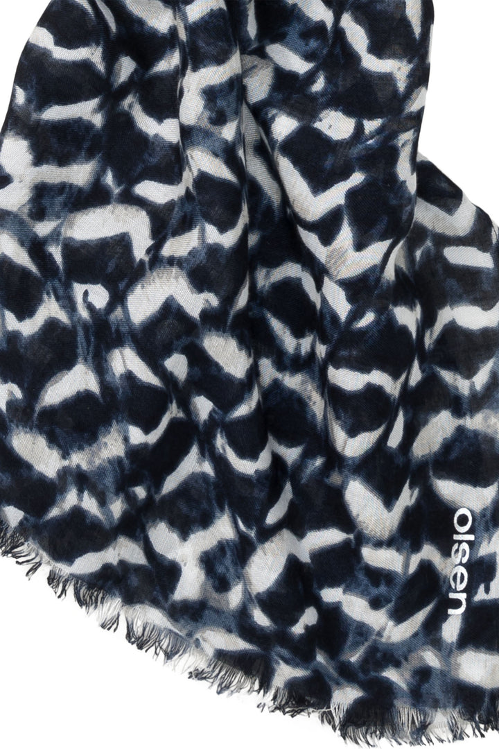 Olsen 18001928 Ink Blue Woven Scarf - Experience Boutique