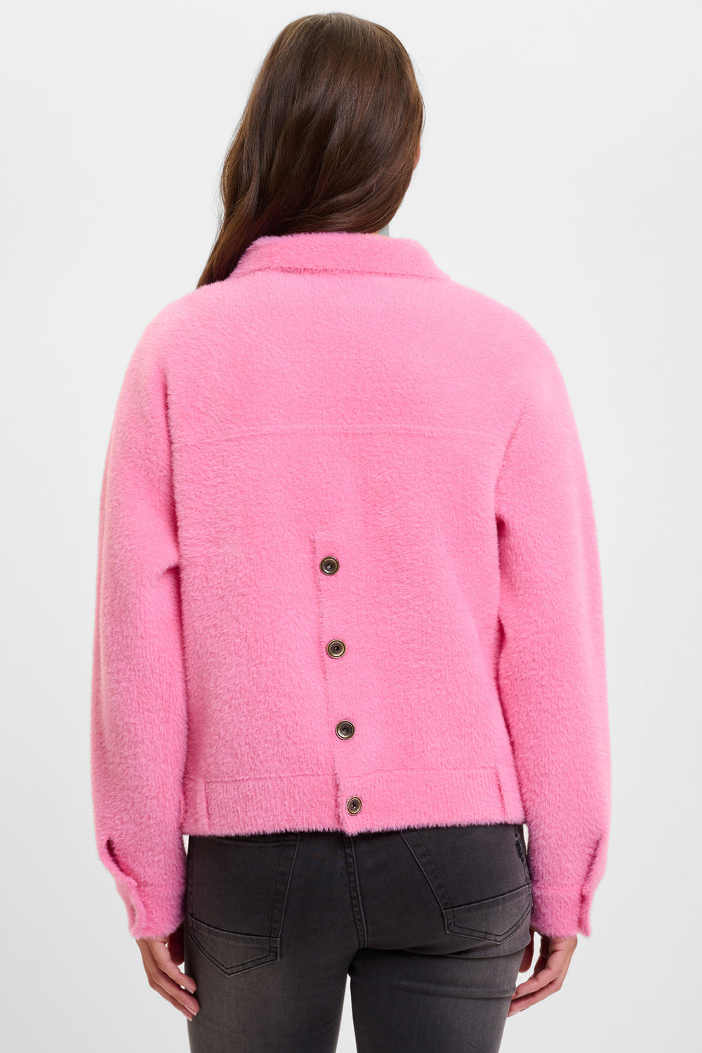 Rino & Pelle Bubbly Boxy Jacket Super Soft Knit Bright Pink 5002521 - Experience Boutique