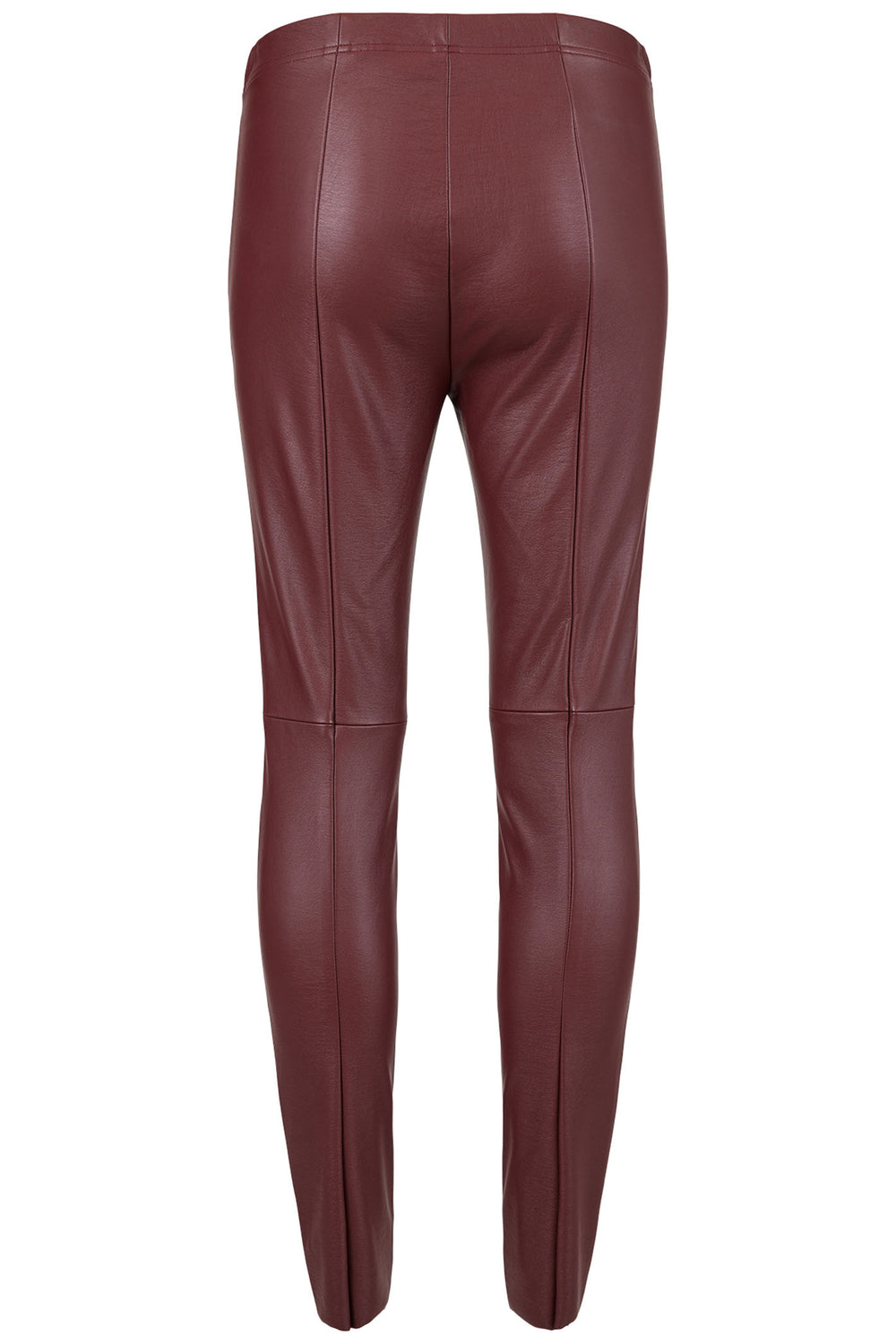 Robell Enie Faux Leather Pull-On Trousers Red Wine 51471-60042 49 - Experience Boutique