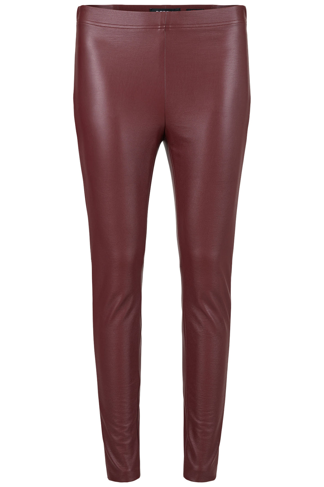 Robell Enie Faux Leather Pull-On Trousers Red Wine 51471-60042 49 - Experience Boutique