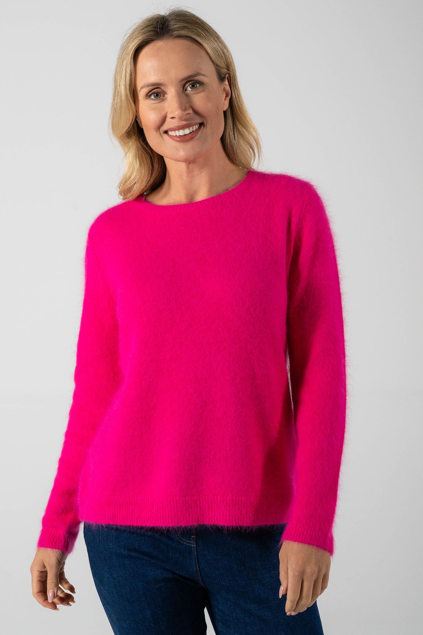 Hot pink knit jumper hotsell