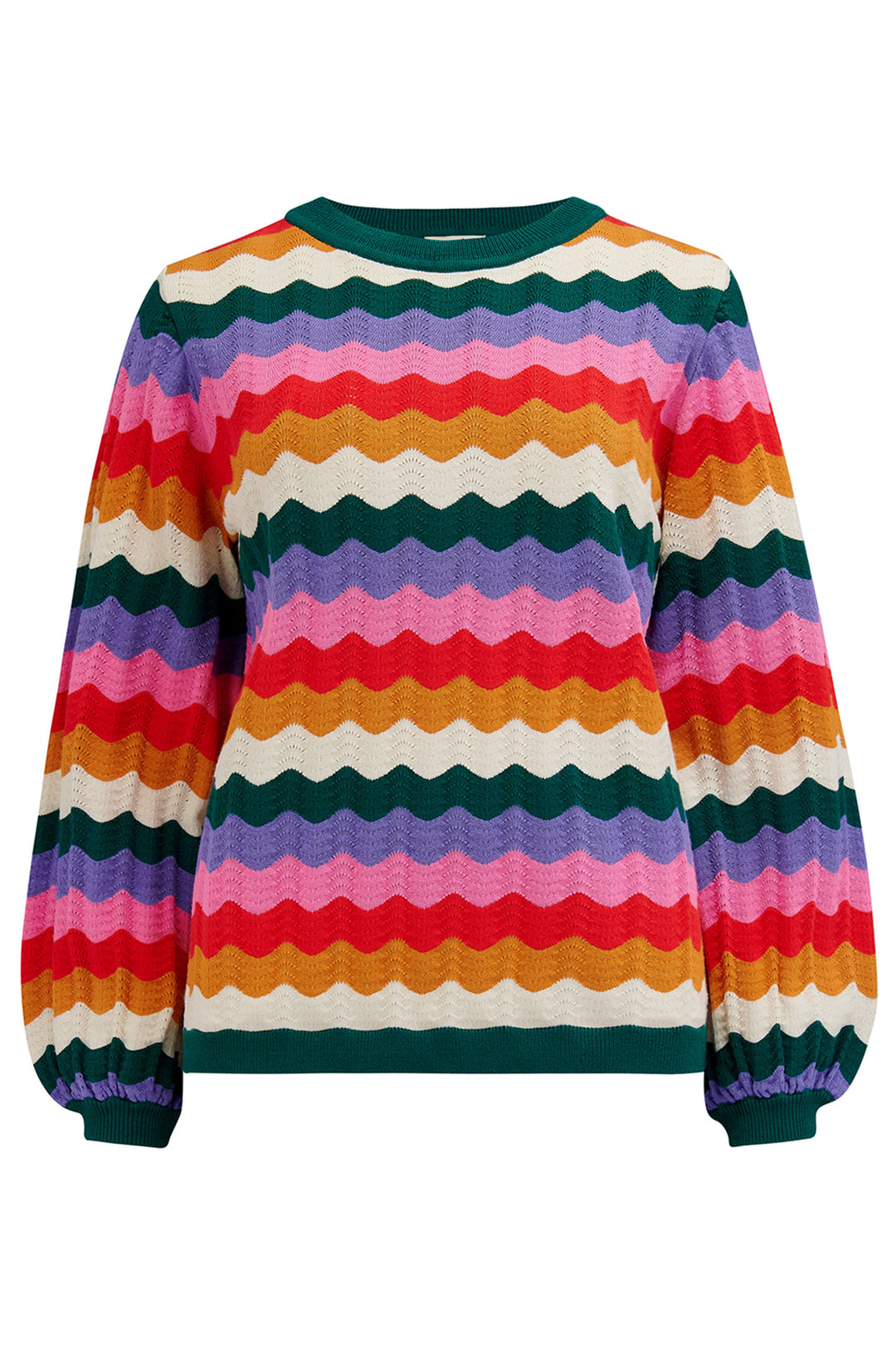 Sugarhill Brighton Ivona Jumper Multicolour Beach Waves K0865 - Experience Boutique