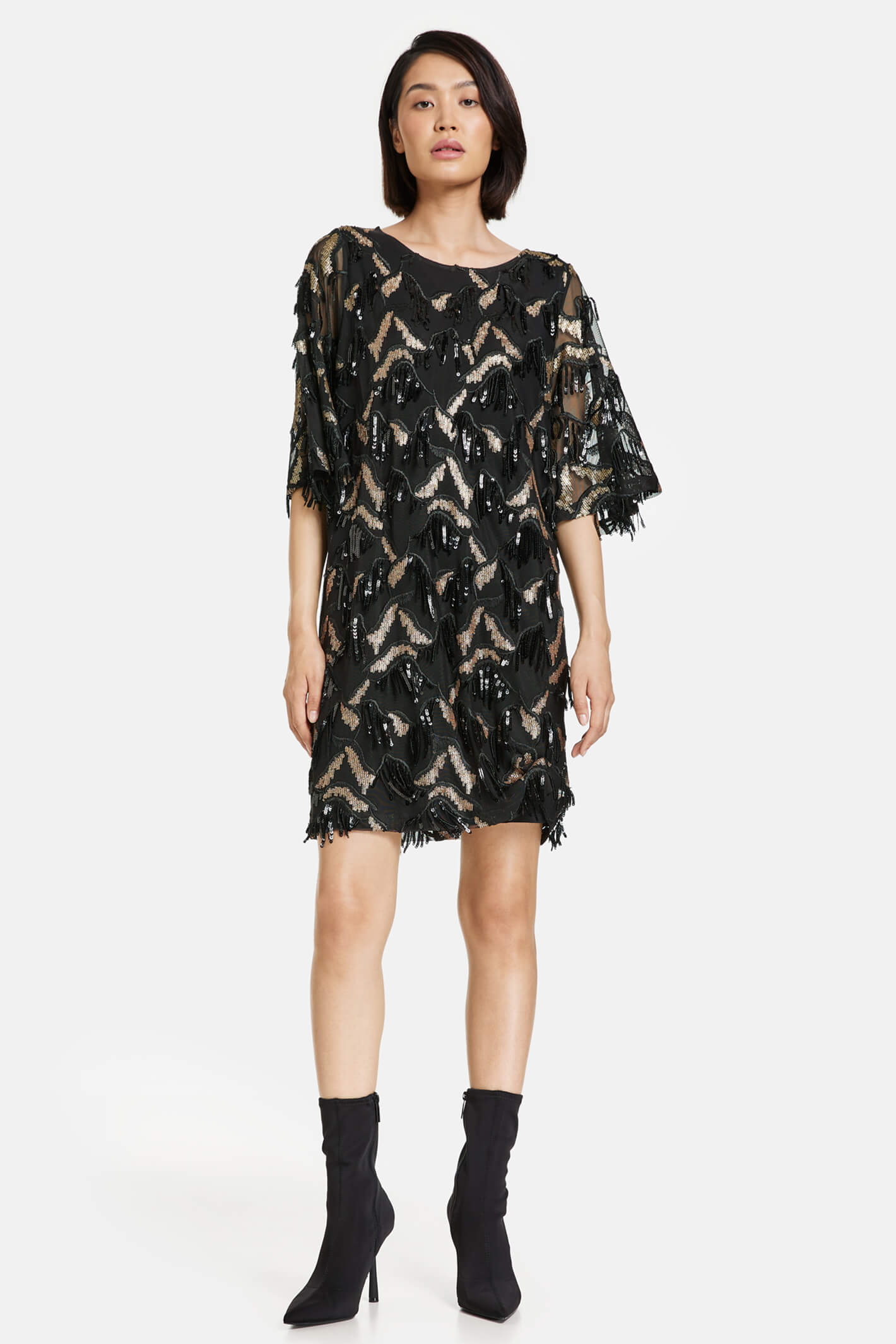 Sequin fringe dress clearance zara