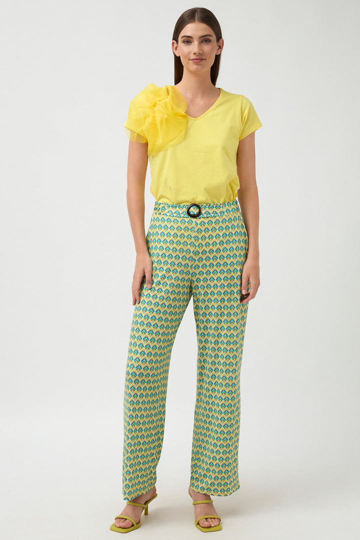 Tinta Aventura Pull-On Green Print Trousers 3820305