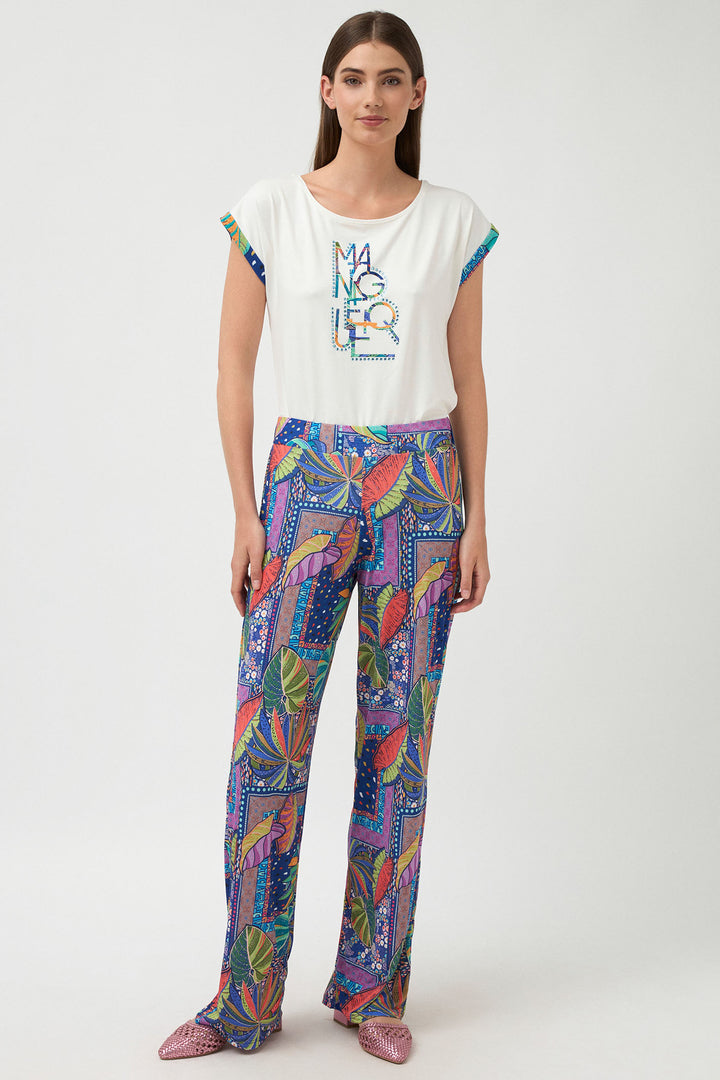 Tinta Balsa Trousers Pull-On Multicolour Tropical Leaf Print 3821000