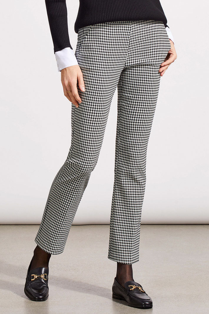 Tribal 1879O-8064 Black Houndstooth Stretch Trousers - Experience Boutique