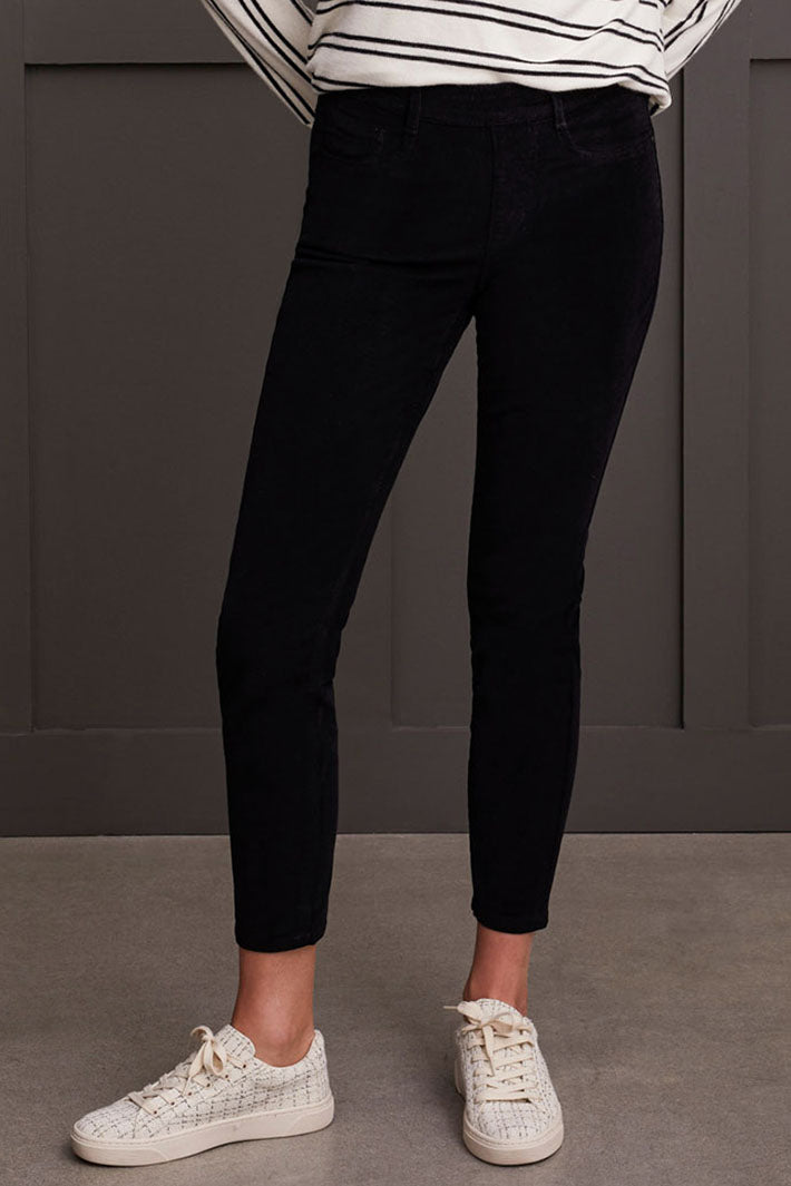 Tribal 5580O-4989 Black Velour Trousers - Experience Boutique