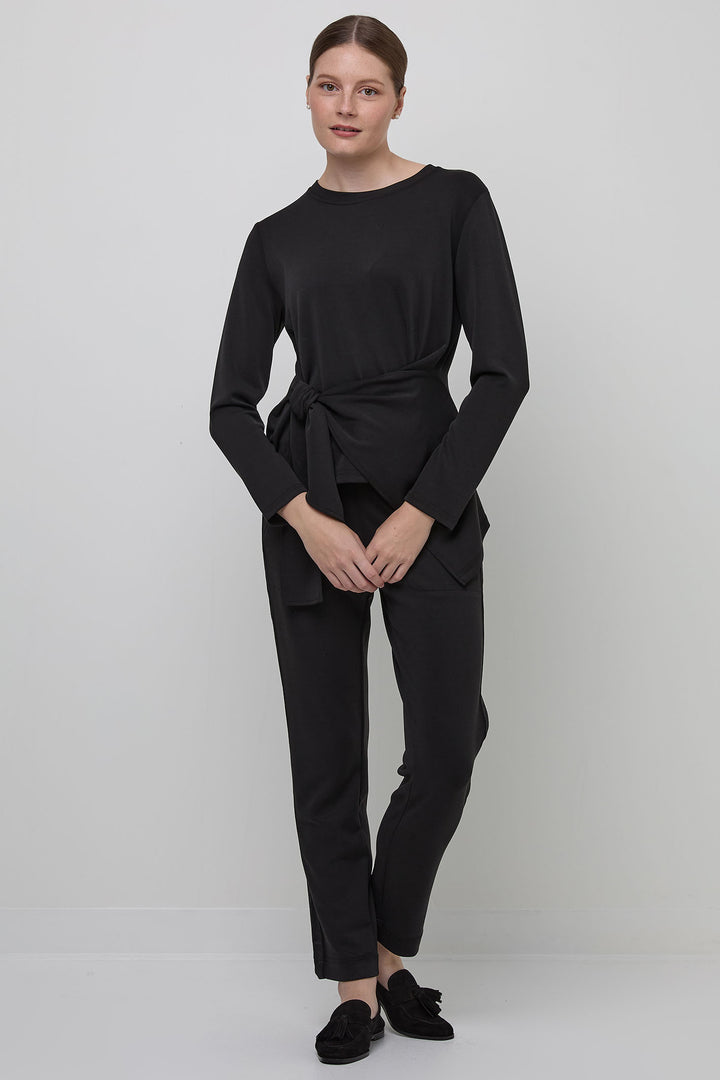 Uchuu CF24-710 Black Slim Leg Trousers - Experience Boutique