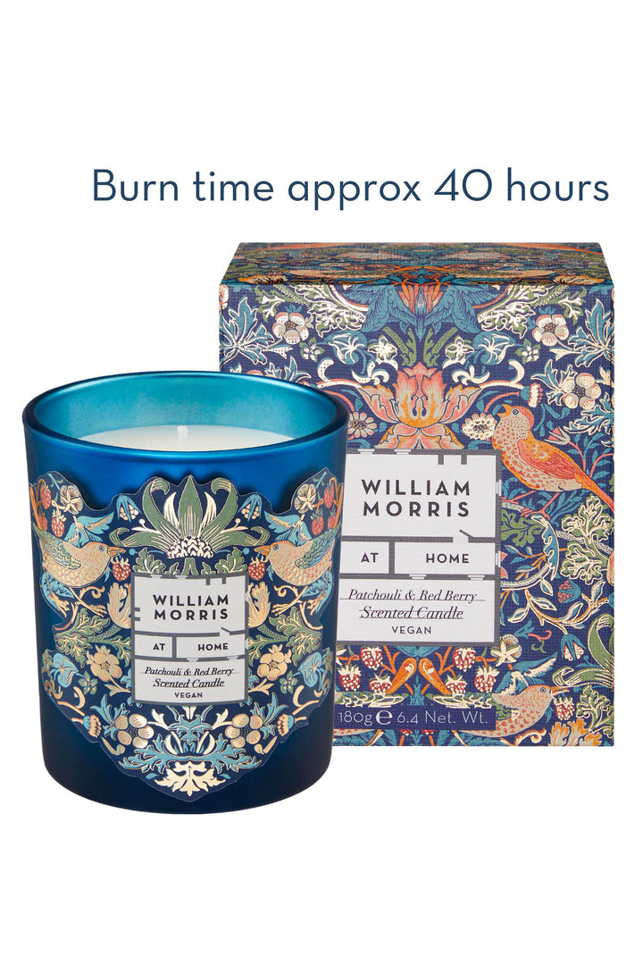 William Morris Strawberry Thief Boxed Scented Candle - Experience Boutique