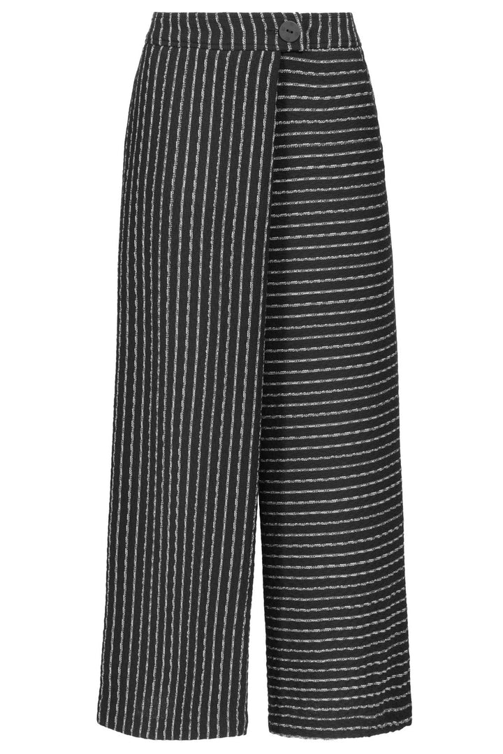 XD Xenia Design Joso Pinstripe Culotte Trousers Monochrome - Experience Boutique