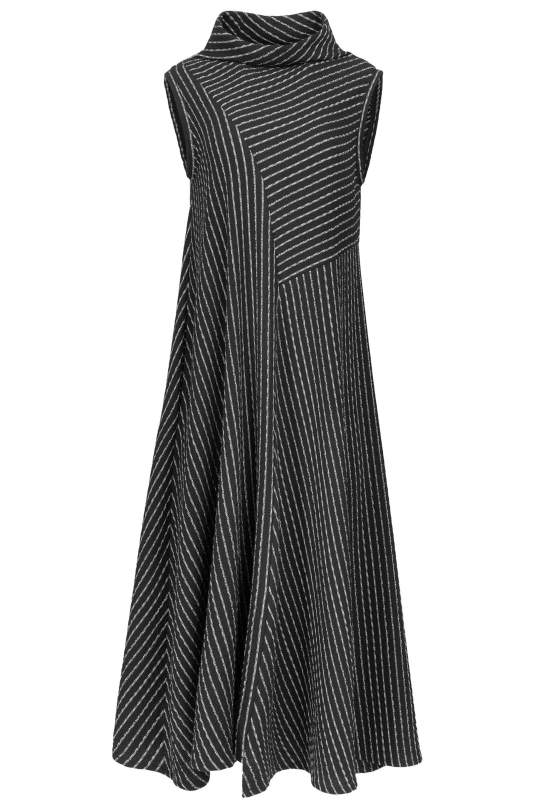 XD Xenia Design Nuza Pinstripe Dress Monochrome - Experience Boutique