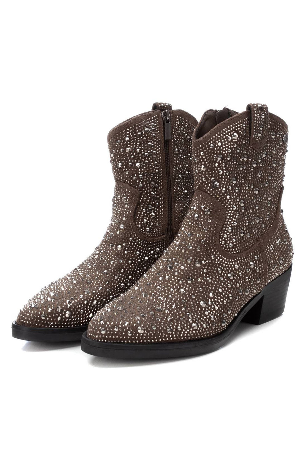 XTI 14311602 S8A1 Taupe Rhinestone Cowboyoots - Experience Boutique